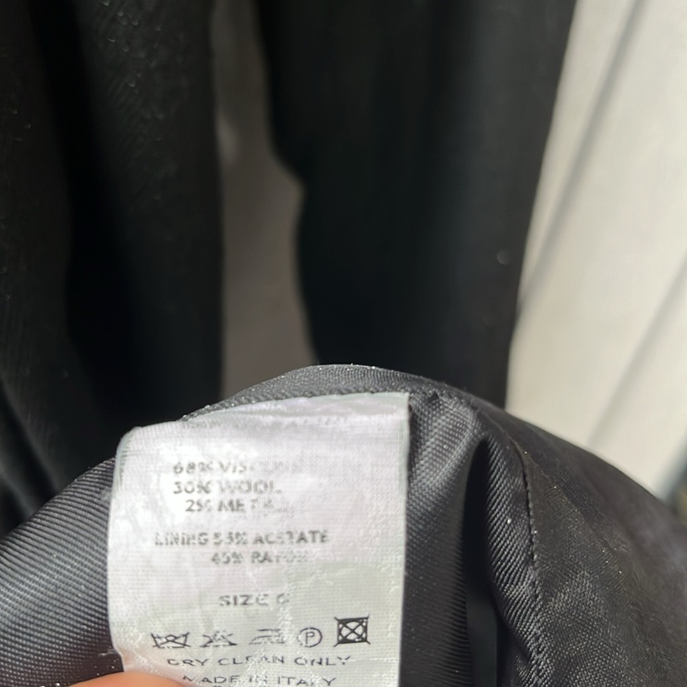 SARAH PACINI black wool blend jacket, size 0/XS - Picture 7 of 13